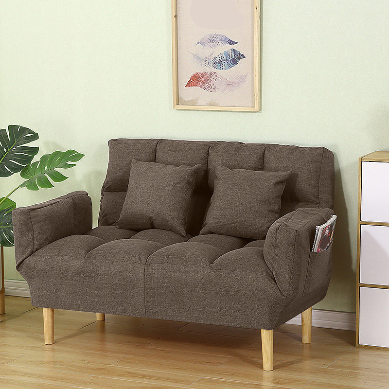 Tela ajustable sofá galleta retrospectiva 47.6 "w amadrino de brazo acampanado