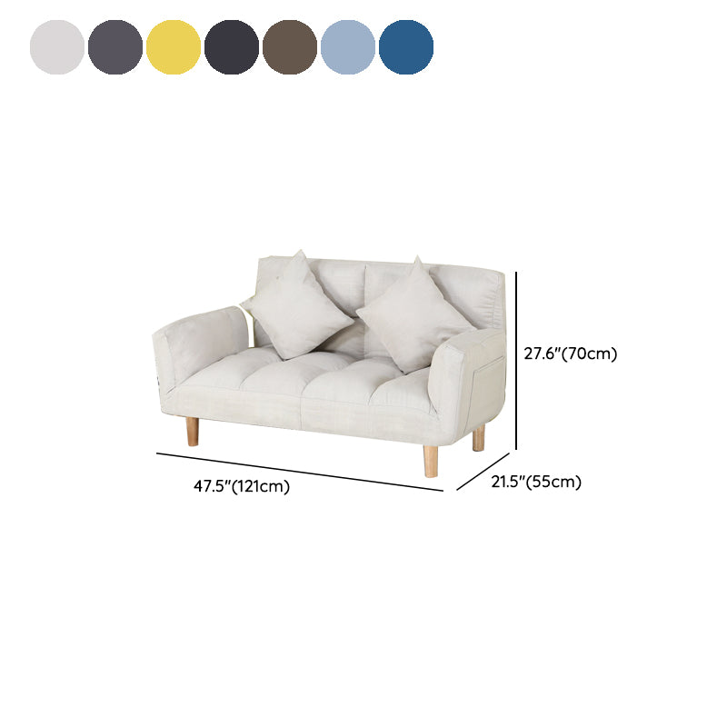 Tela ajustable sofá galleta retrospectiva 47.6 "w amadrino de brazo acampanado