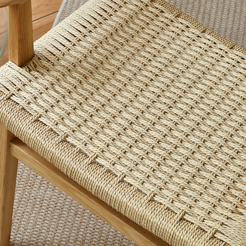 Solid Wood Lounge Chair Woven Back Side Chair with Wooden Legs Clearhalo 'Accent Chairs' 'accent_chairs' 'Chairs & Seating' 'furn' 'furn_accent_chairs' 'Furniture' 'Living Room Furniture' 7285826