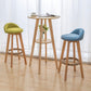 Natural Finish Pub Table Set 1/3 Pieces Bar Set with Wooden Stools