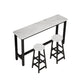 Rectangle Counter Height Pub Set 1/3/4/5/6/7 Pcs Iron Frame Bar Table and Stools Table & Chair(s) 3 Piece Set Clearhalo 'Bar Furniture' 'furn' 'furn_home_bar_bar_sets' 'Furniture' 'Home Bars & Bar Sets' 'home_bar_bar_sets' 'Kitchen & Dining Furniture' 7286692
