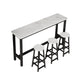 Rectangle Counter Height Pub Set 1/3/4/5/6/7 Pcs Iron Frame Bar Table and Stools Table & Chair(s) 4 Piece Set Clearhalo 'Bar Furniture' 'furn' 'furn_home_bar_bar_sets' 'Furniture' 'Home Bars & Bar Sets' 'home_bar_bar_sets' 'Kitchen & Dining Furniture' 7286697