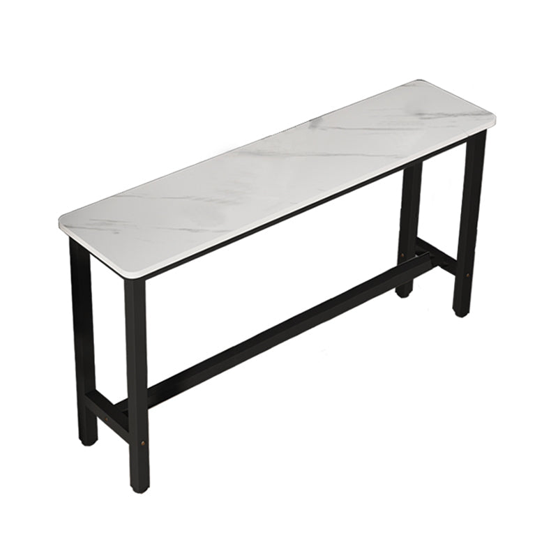 Rectangle Counter Height Pub Set 1/3/4/5/6/7 Pcs Iron Frame Bar Table and Stools Table 1 Piece Clearhalo 'Bar Furniture' 'furn' 'furn_home_bar_bar_sets' 'Furniture' 'Home Bars & Bar Sets' 'home_bar_bar_sets' 'Kitchen & Dining Furniture' 7286699
