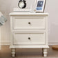 Traditional Night Table Drawer Storage Pine Nightstand with Legs for Bedroom 21.7"L x 13.8"W x 21.7"H Ivory 1 Piece Clearhalo 'Bedroom Furniture' 'furn' 'furn_night_stand' 'Furniture' 'night_stand' 'Nightstands' 7287962