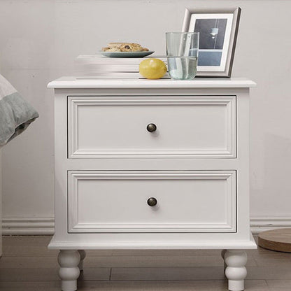 Traditional Night Table Drawer Storage Pine Nightstand with Legs for Bedroom White 1 Piece Clearhalo 'Bedroom Furniture' 'furn' 'furn_night_stand' 'Furniture' 'night_stand' 'Nightstands' 7287964
