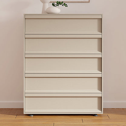 Tocador contemporáneo de almacenamiento de madera con 5 cajones