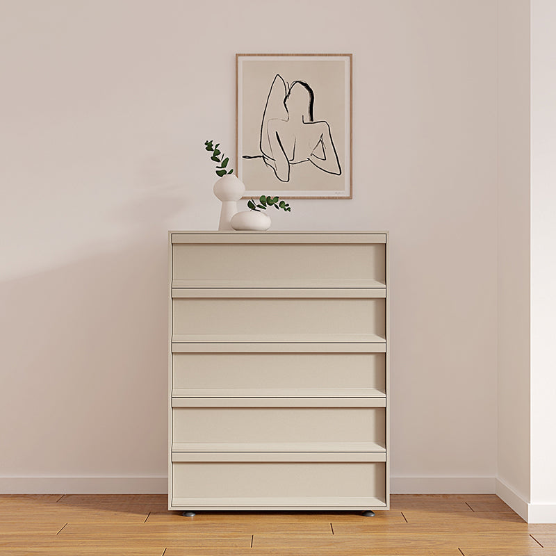Tocador contemporáneo de almacenamiento de madera con 5 cajones