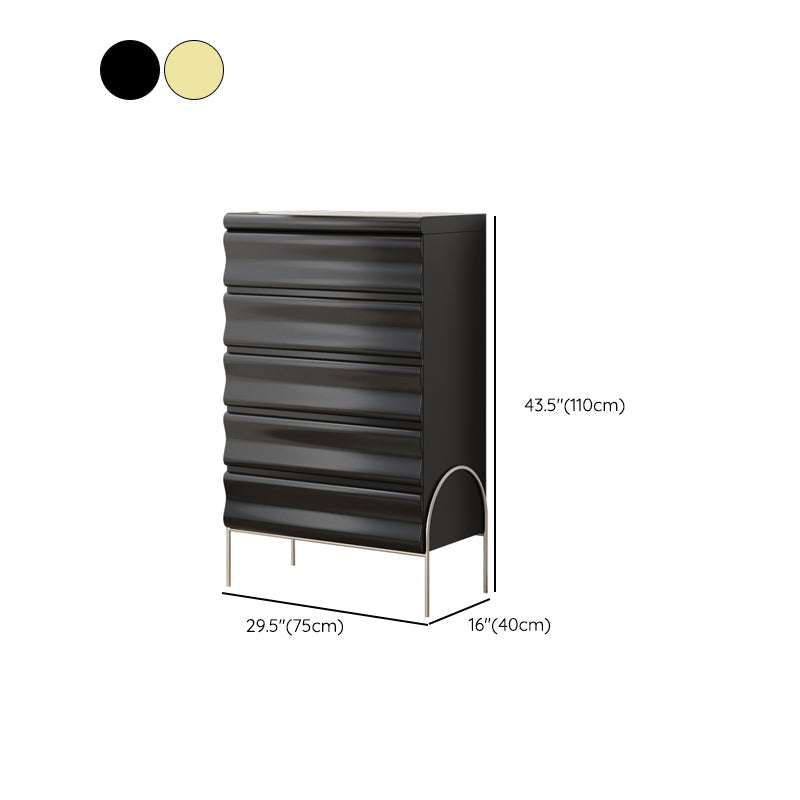 Tocador contemporáneo de almacenamiento de madera con 5 cajones