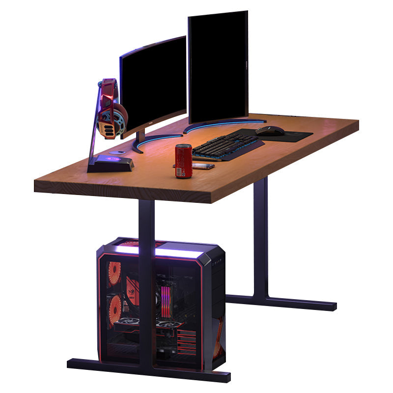 Scrivania rettangolare in legno di legno di pino a forma di dormitorio