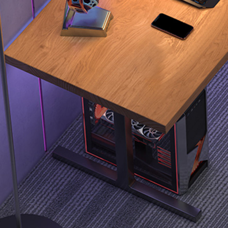 Scrivania rettangolare in legno di legno di pino a forma di dormitorio