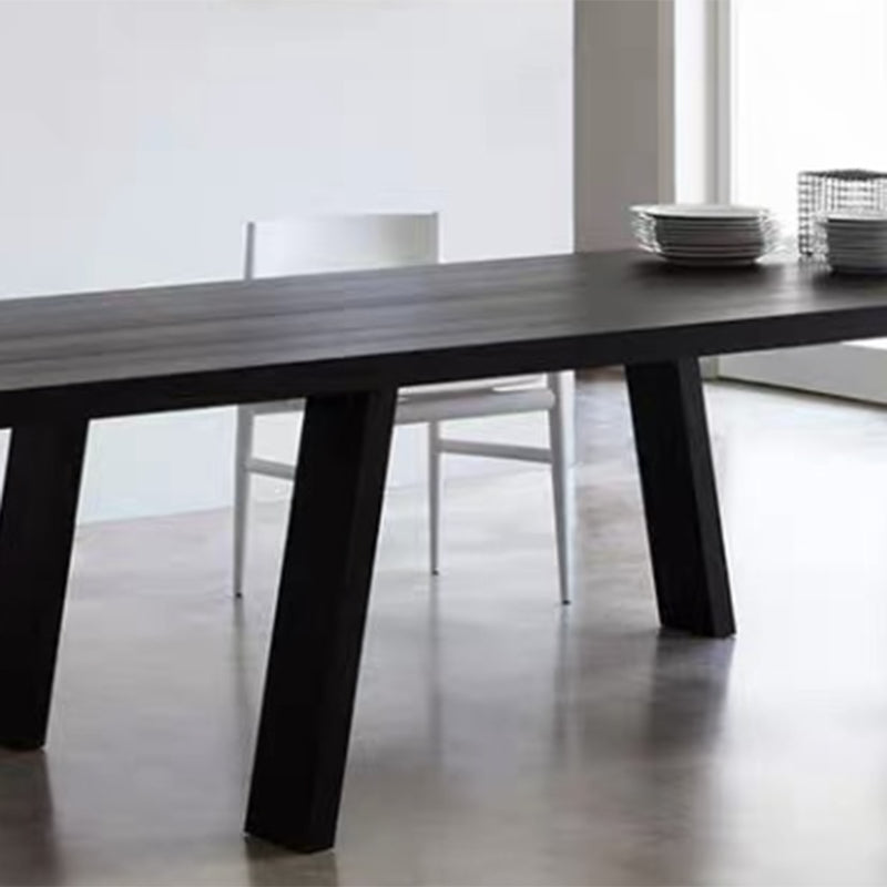 Conferenza dell'ufficio a forma di rettangolare Tabella 4 gambe scrittura di scrittura in marrone/nero