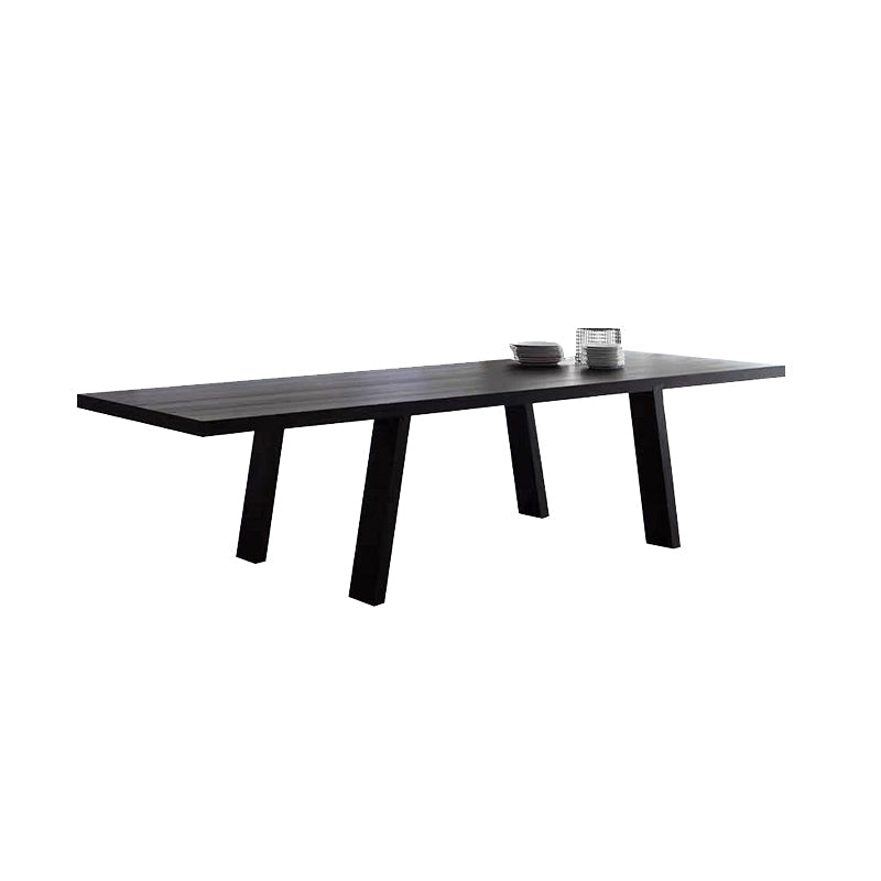 Conferenza dell'ufficio a forma di rettangolare Tabella 4 gambe scrittura di scrittura in marrone/nero