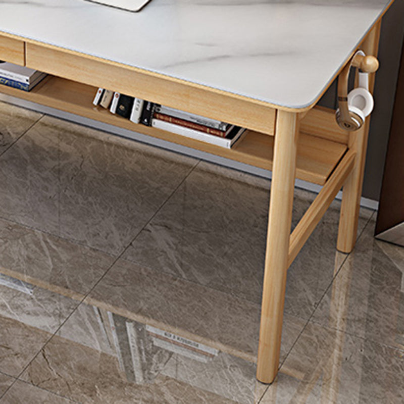 Tabella della conferenza della scrivania per ufficio a forma di rettangolare 4 gambe scriveri di scrittura per casa