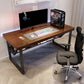 Solid Wooden Home Computer Desk Contemporary Rectangular Writing Desk