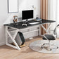 Contemporary Gaming Desk Antique Finish Wooden Computer Desk White Clearhalo 'furn' 'furn_office_desk' 'Furniture' 'Office Desks' 'Office Furniture' 'office_desk' 7288095