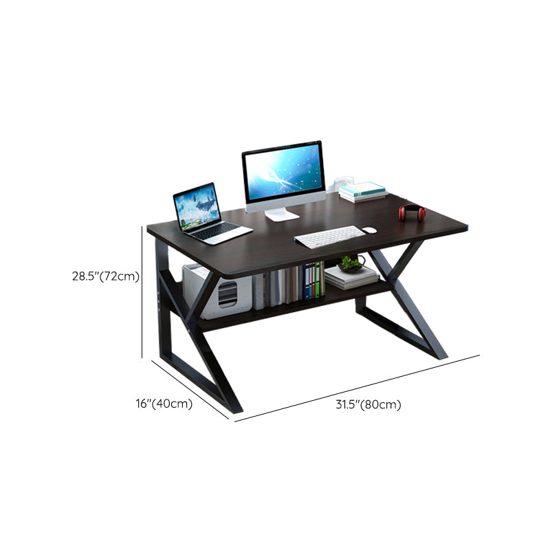Contemporary Gaming Desk Antique Finish Wooden Computer Desk Clearhalo 'furn' 'furn_office_desk' 'Furniture' 'Office Desks' 'Office Furniture' 'office_desk' 7288102