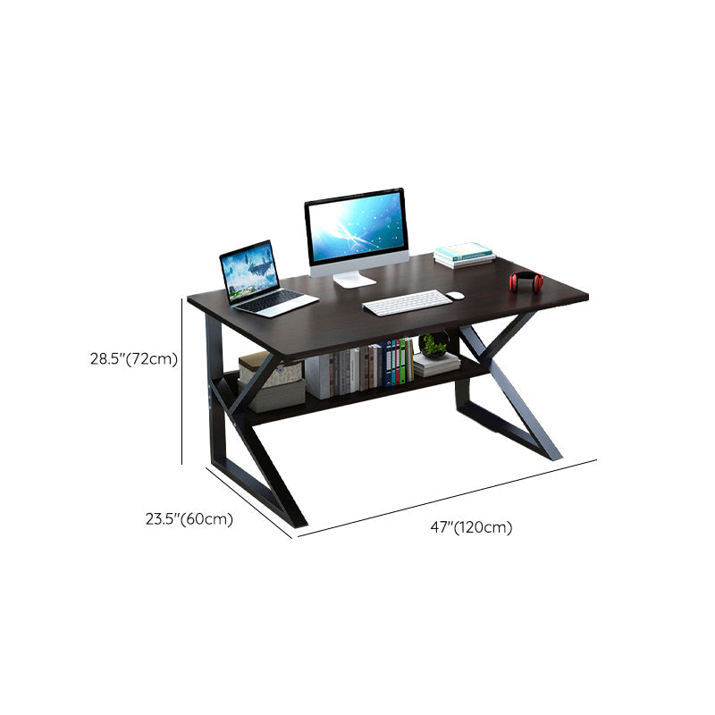 Contemporary Gaming Desk Antique Finish Wooden Computer Desk Clearhalo 'furn' 'furn_office_desk' 'Furniture' 'Office Desks' 'Office Furniture' 'office_desk' 7288104