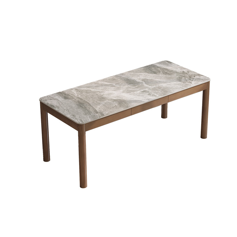 Rectangular Shaped Office Desk 4 Legs Writing Desk in Brown for Home 2 Clearhalo 'furn' 'furn_office_desk' 'Furniture' 'Office Desks' 'Office Furniture' 'office_desk' 7288132