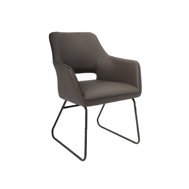 Silla de oficina moderna de cuero sin brazo de cuero ajustable altura de altura de escritorio