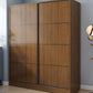 Modern Brown Wood Wardrobe Armoire Freestanding Multifunctional Wardrobe