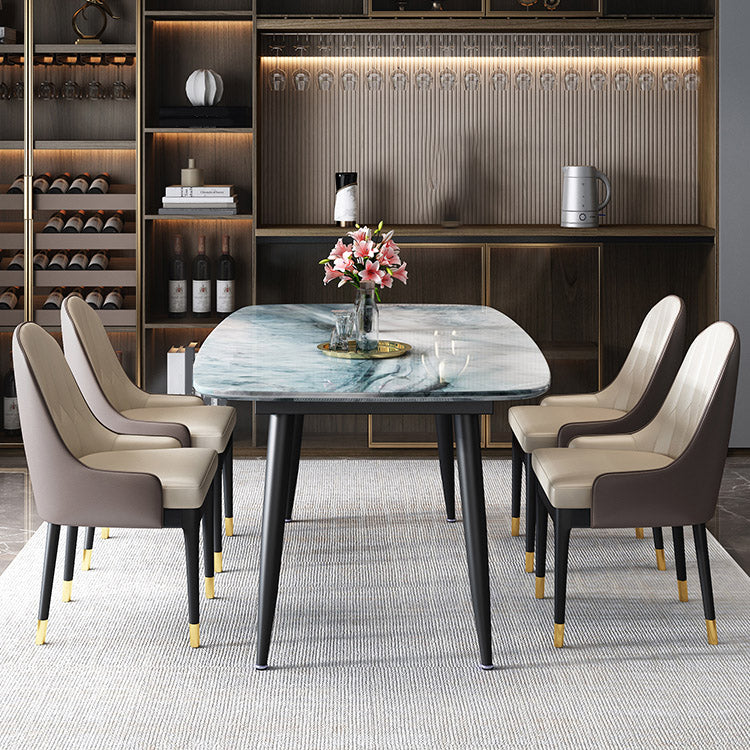 Rectangle Dining Site Table Contemporary 4 Legs Dining Room Table Clearhalo 'Dining Tables & Seating' 'Dining Tables' 'dining_table' 'furn' 'furn_dining_table' 'Furniture' 'Kitchen & Dining Furniture' 7288389