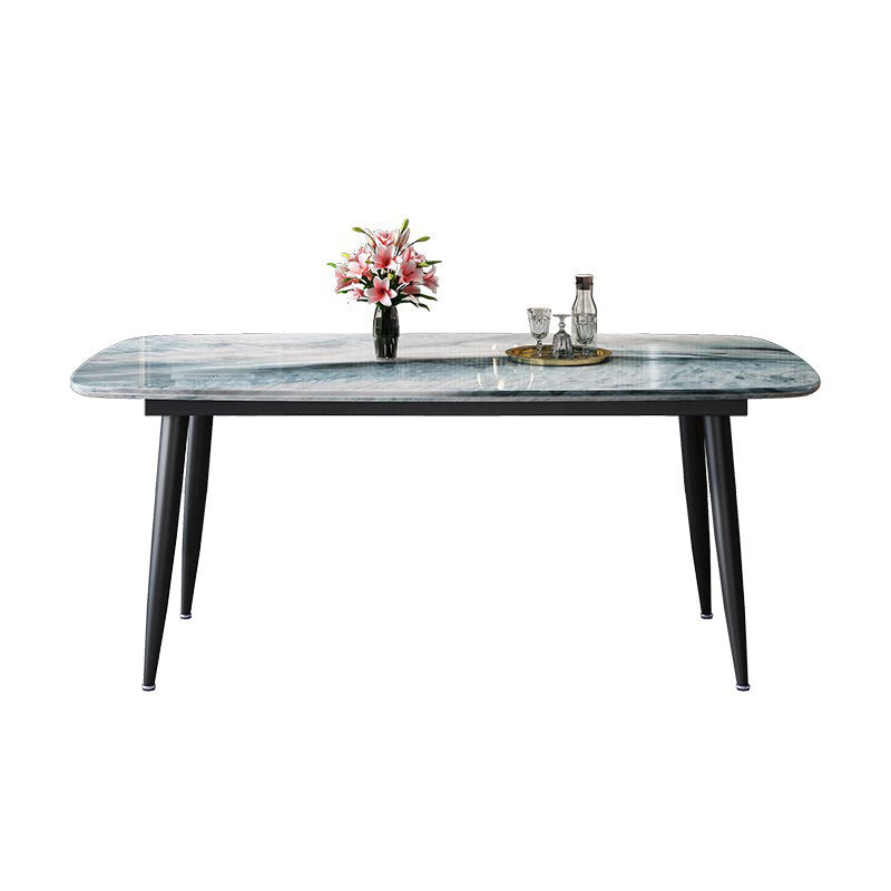 Rectangle Dining Site Table Contemporary 4 Legs Dining Room Table Without Chairs Clearhalo 'Dining Tables & Seating' 'Dining Tables' 'dining_table' 'furn' 'furn_dining_table' 'Furniture' 'Kitchen & Dining Furniture' 7288390
