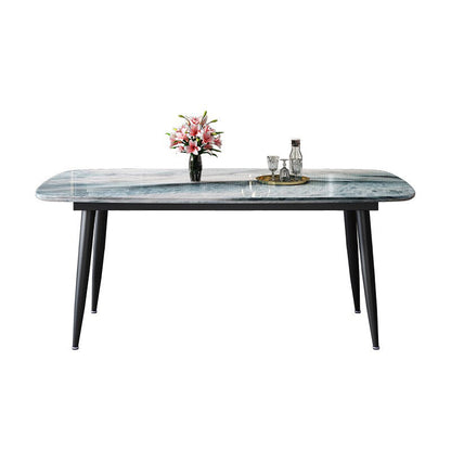Rectangle Dining Site Table Contemporary 4 Legs Dining Room Table Without Chairs Clearhalo 'Dining Tables & Seating' 'Dining Tables' 'dining_table' 'furn' 'furn_dining_table' 'Furniture' 'Kitchen & Dining Furniture' 7288390