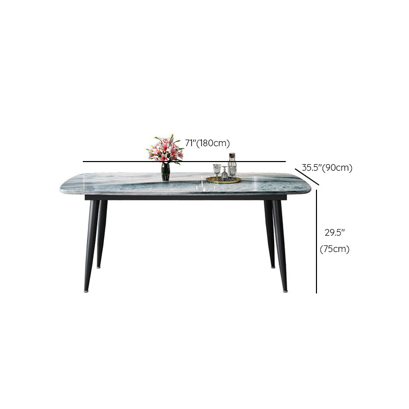 Rectangle Dining Site Table Contemporary 4 Legs Dining Room Table Clearhalo 'Dining Tables & Seating' 'Dining Tables' 'dining_table' 'furn' 'furn_dining_table' 'Furniture' 'Kitchen & Dining Furniture' 7288398