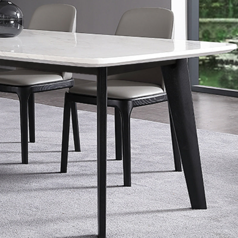 Witte en zwarte eetkamer keukentafel Rechthoekige eettafel