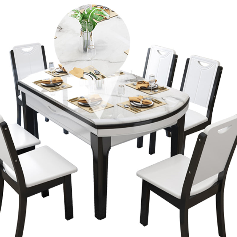 Mesa de comedor abatible Mesa de comedor contemporánea de 4 patas
