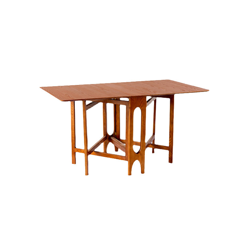 Eettafel met neerklapbaar blad Massief houten eettafel voor eetkamer