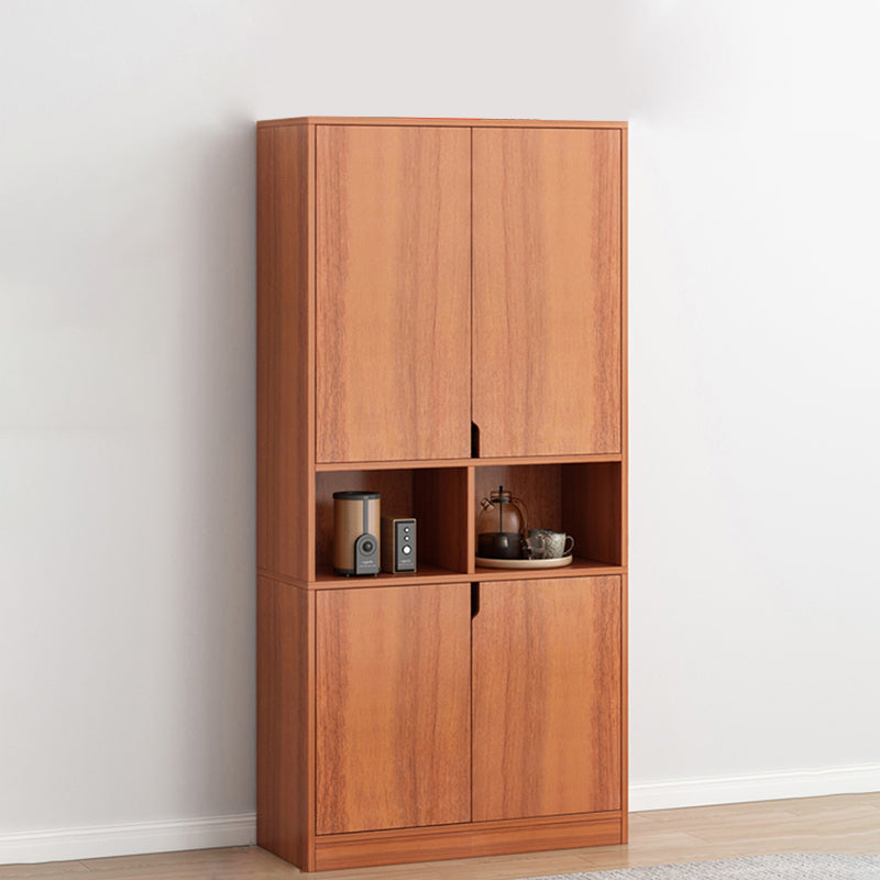 Contemporary Manufactured Wood Accent Cabinet Rectangle Accent Cabinet 31.5"L x 11.8"W x 72.0"H Brown Clearhalo 'Cabinets & Chests' 'cabinets_chests' 'furn' 'furn_cabinets_chests' 'Furniture' 'Living Room Furniture' 7288471