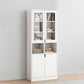 Contemporary Manufactured Wood Accent Cabinet Rectangle Accent Cabinet 23.6"L x 11.8"W x 72.0"H White Clearhalo 'Cabinets & Chests' 'cabinets_chests' 'furn' 'furn_cabinets_chests' 'Furniture' 'Living Room Furniture' 7288473