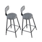 Taburetes de barras de metal taburetes de barra sin brazo con base de metal negro