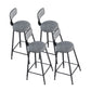 Taburetes de barras de metal taburetes de barra sin brazo con base de metal negro