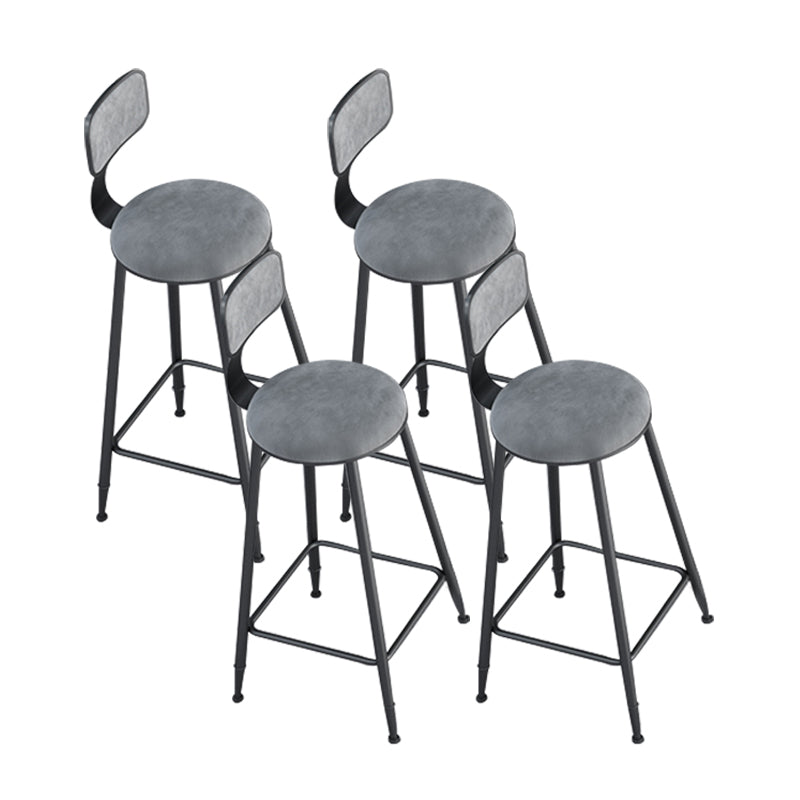 Taburetes de barras de metal taburetes de barra sin brazo con base de metal negro