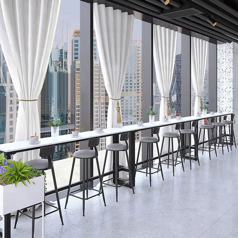 Taburetes de barras de metal taburetes de barra sin brazo con base de metal negro