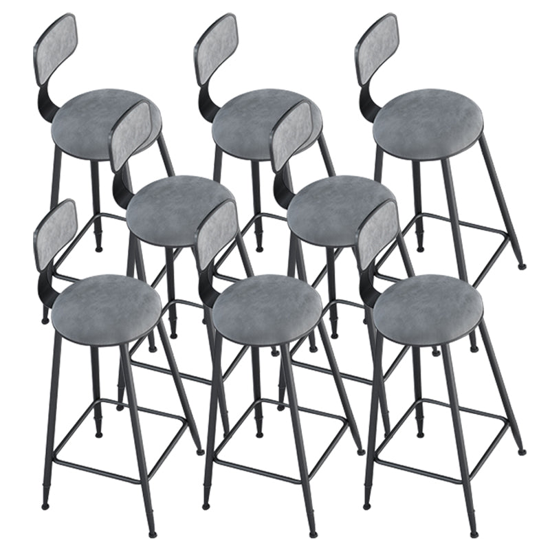 Taburetes de barras de metal taburetes de barra sin brazo con base de metal negro