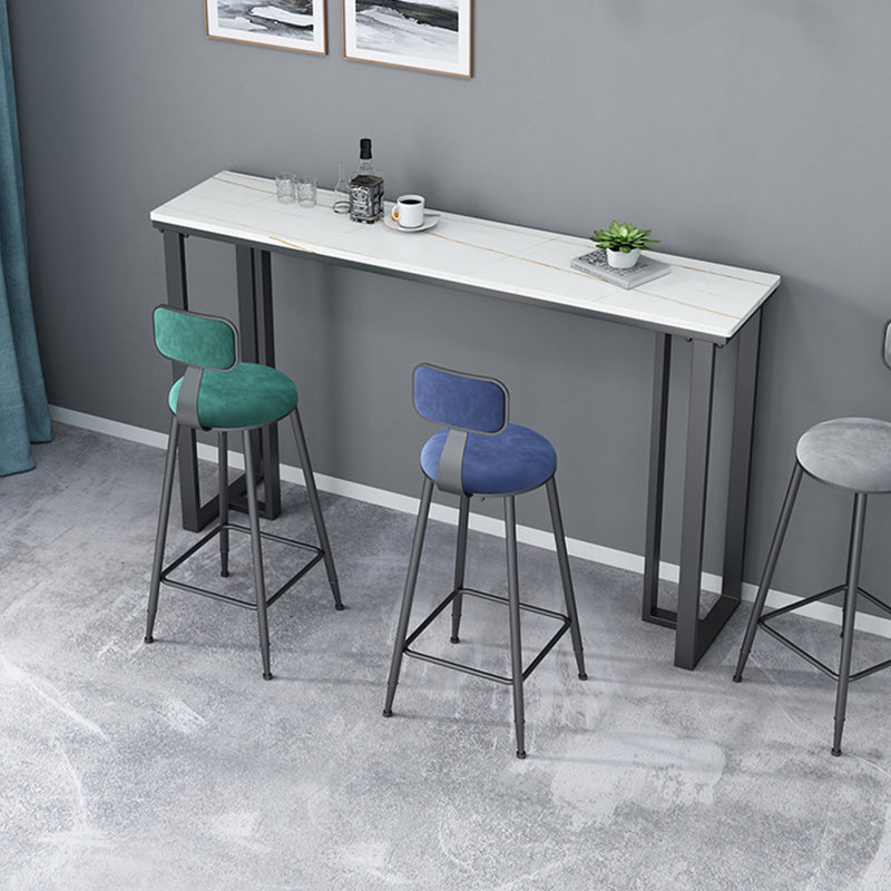 Taburetes de barras de metal taburetes de barra sin brazo con base de metal negro