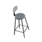 Taburetes de barras de metal taburetes de barra sin brazo con base de metal negro