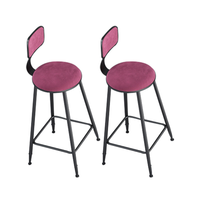 Taburetes de barras de metal taburetes de barra sin brazo con base de metal negro