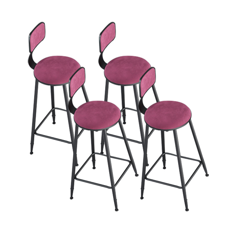 Taburetes de barras de metal taburetes de barra sin brazo con base de metal negro