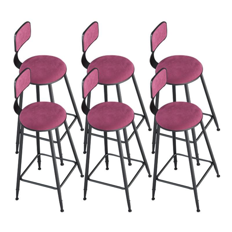 Taburetes de barras de metal taburetes de barra sin brazo con base de metal negro