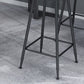 Taburetes de barras de metal taburetes de barra sin brazo con base de metal negro
