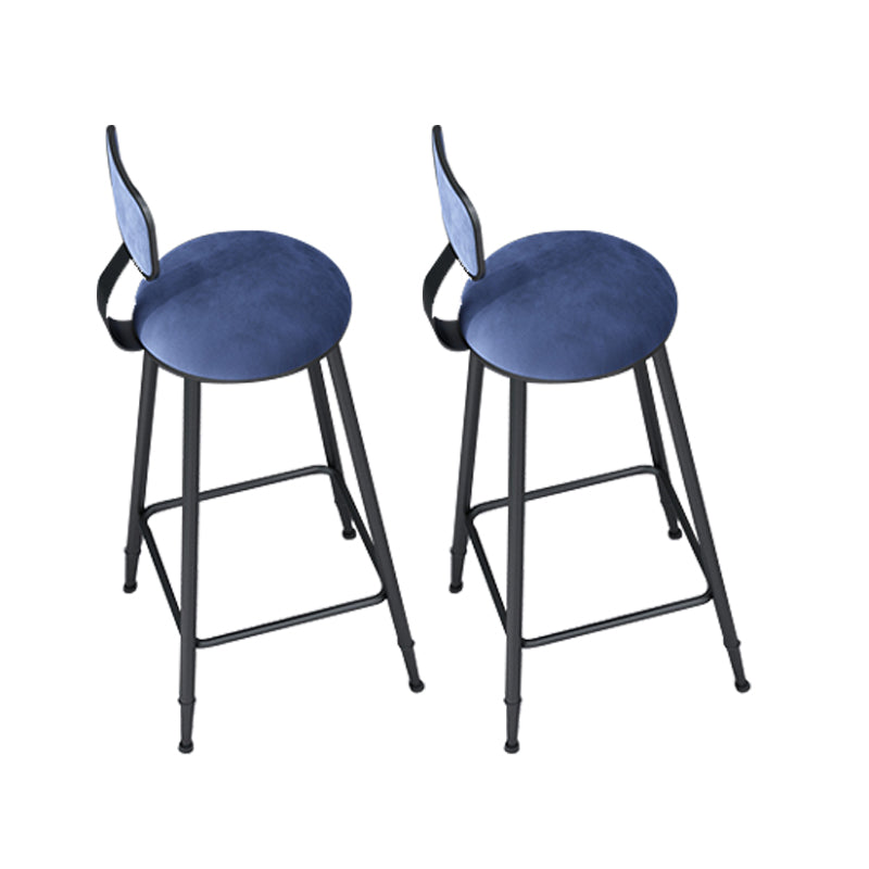 Taburetes de barras de metal taburetes de barra sin brazo con base de metal negro
