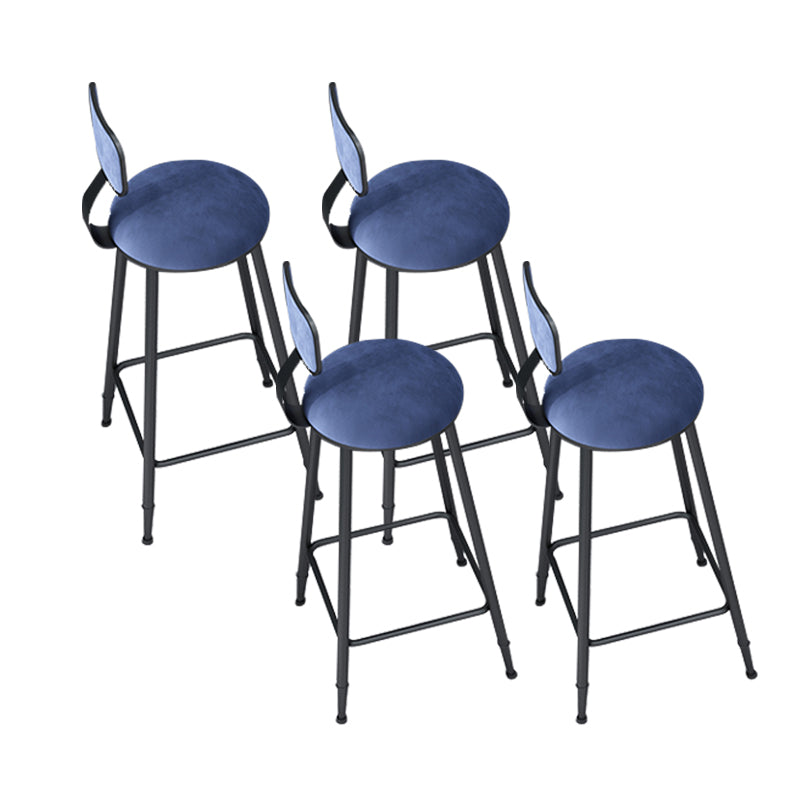 Taburetes de barras de metal taburetes de barra sin brazo con base de metal negro