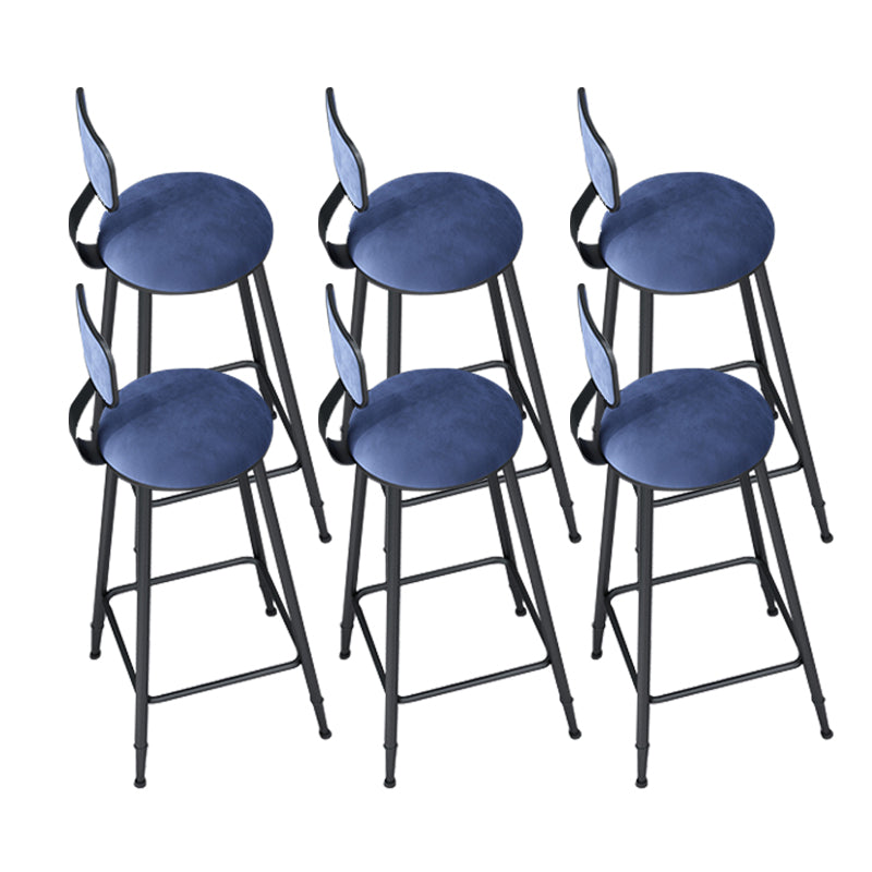 Taburetes de barras de metal taburetes de barra sin brazo con base de metal negro