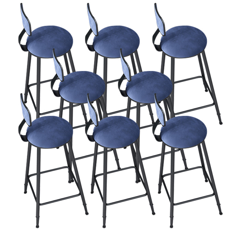 Taburetes de barras de metal taburetes de barra sin brazo con base de metal negro