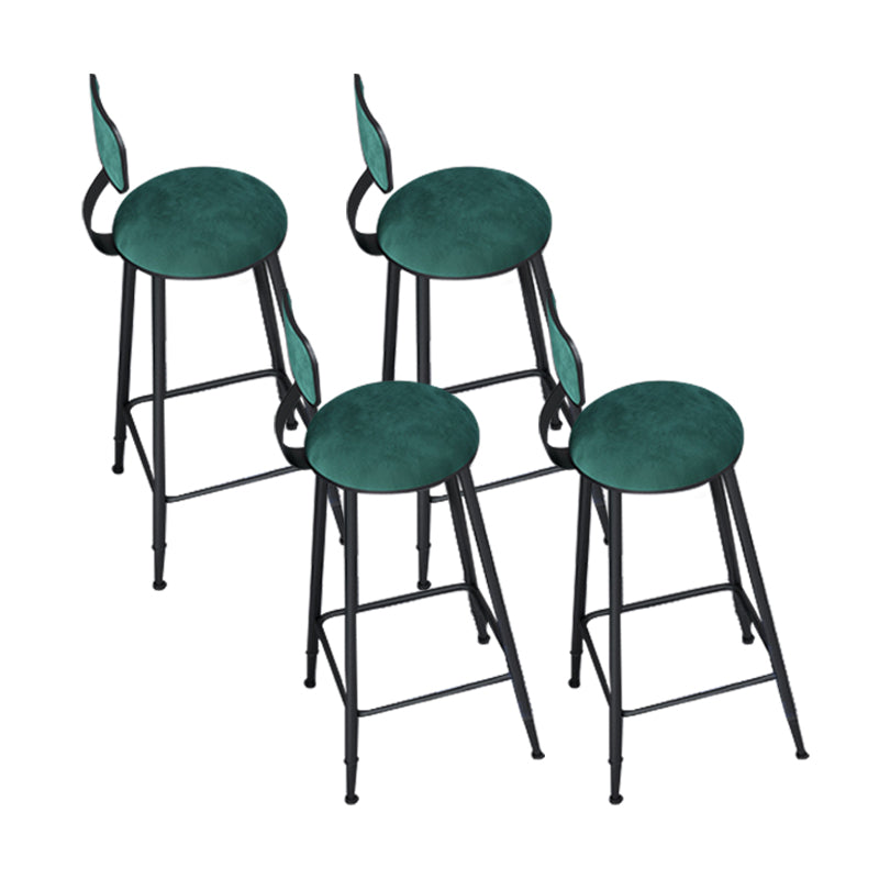 Taburetes de barras de metal taburetes de barra sin brazo con base de metal negro