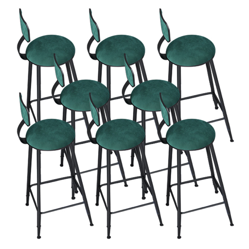 Taburetes de barras de metal taburetes de barra sin brazo con base de metal negro